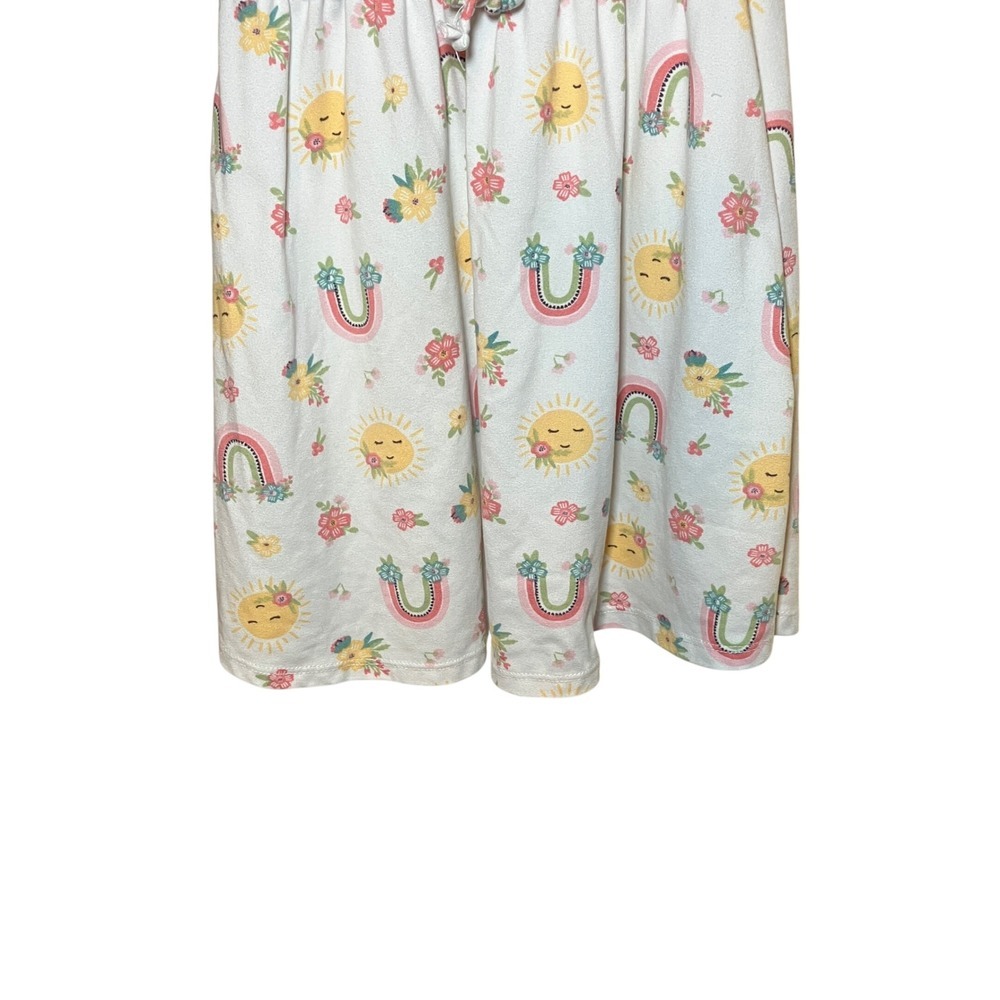 Emma & Elsa Girls Size 4T  Rainbow Sun Floral Ruffle Sleeve Dress - Picture 3 of 6